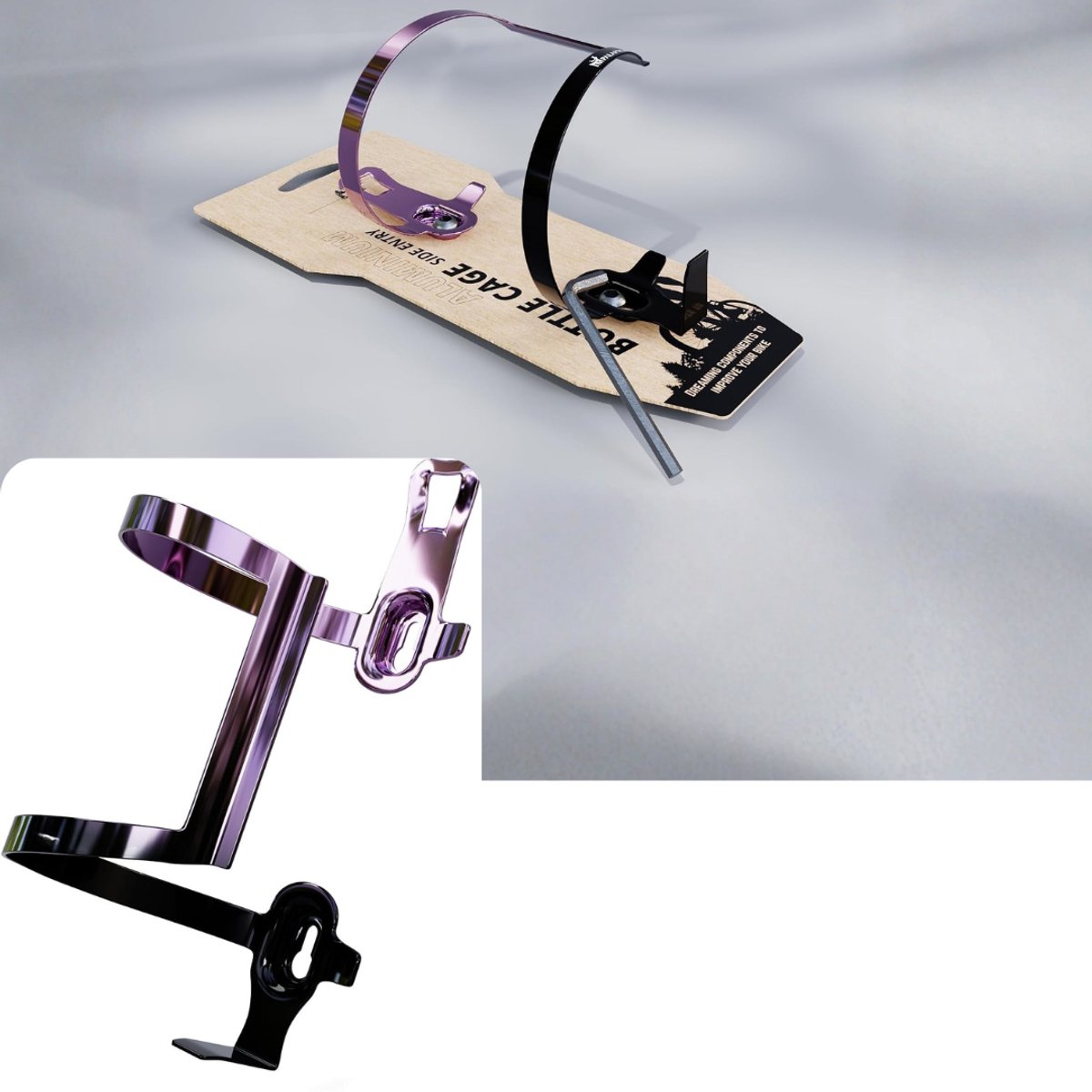 Zavio® Fietsbidonhouder – Universele Bidonhouder voor Fietsen - Paars