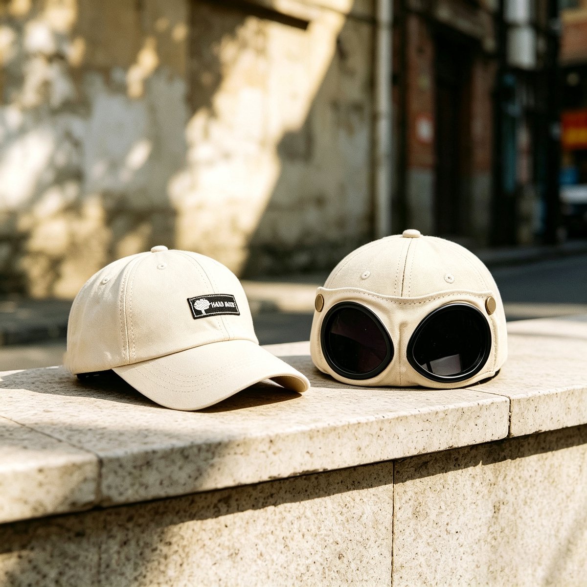 Off-white pet met brilletje, stijlvolle baseballpet/eendenbekpet geschikt voor kinderen van 2-8 jaar met een hoofdomtrek van 48-53 cm