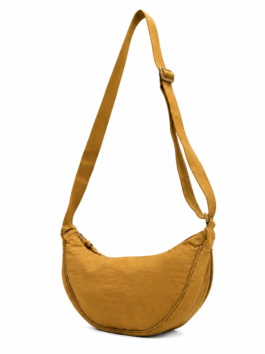 Twisted Peach® | Crossbody tas | Oker | Dames | Schoudertas | Halve maan | 30 CM | Compact