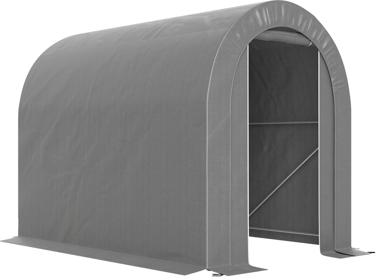 Metalen frame voor tuinhuisje - 2,39 × 1,59 × 1,9 meter - grijs