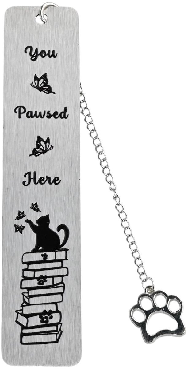 Solidchoice - Grappige Metalen Bladwijzer voor Kattenliefhebbers