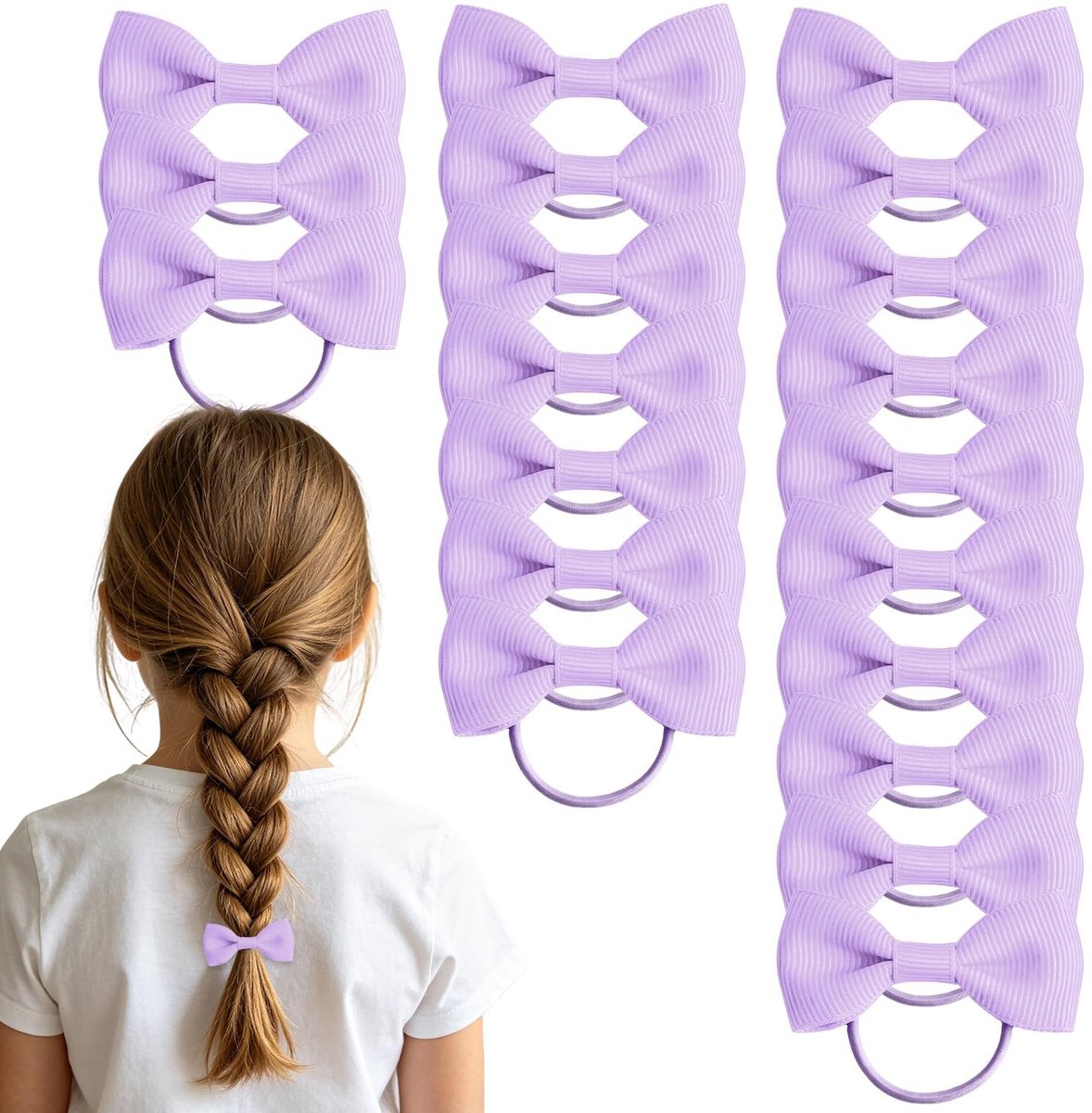 Solidchoice - 20-delige Set van Haarelastiekjes voor Kinderen en Dames