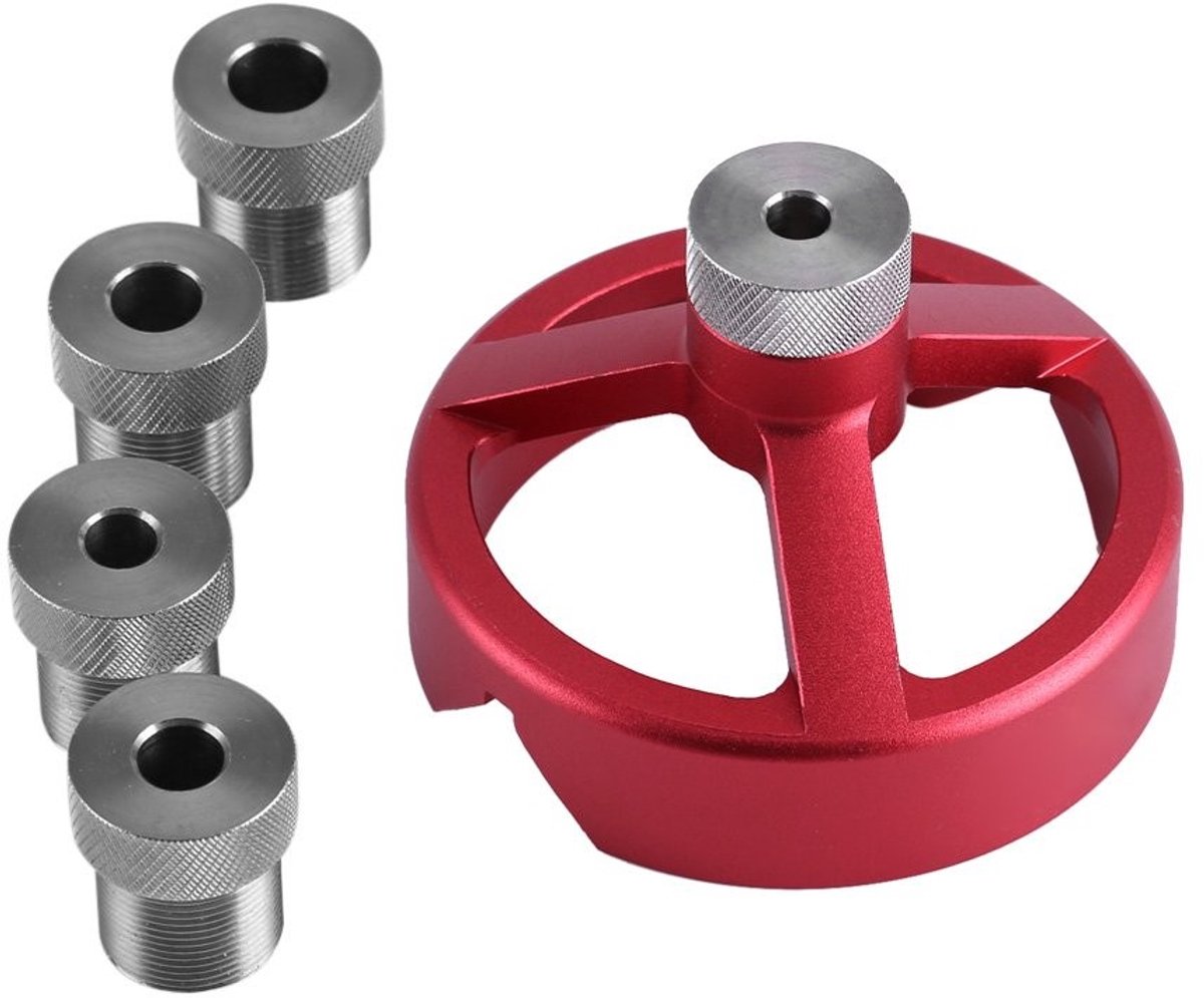 Solidchoice - Boorgids Set met 6/7/8/9/10mm Boorhulzen - Houtcentrum en Drilling Guide