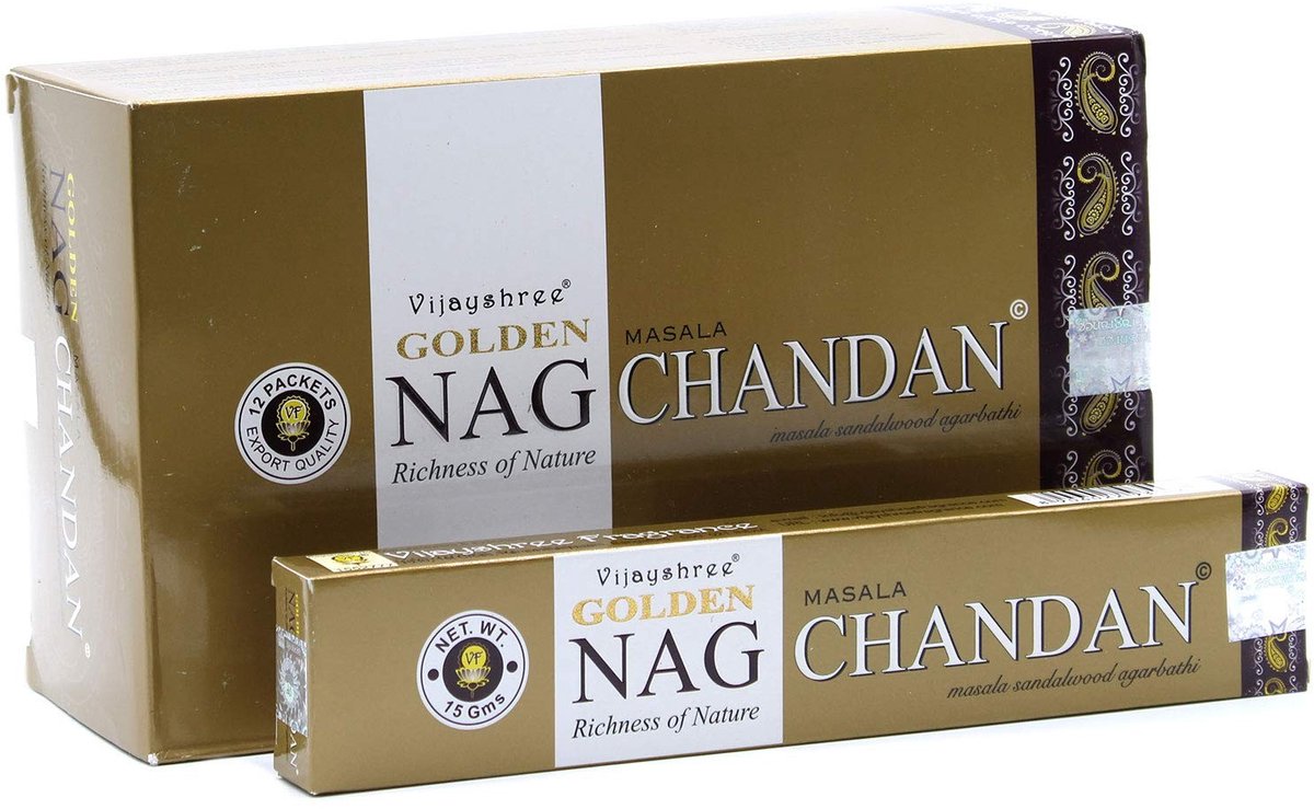 Solidchoice - Wierook Sticks Golden Nag Chandan 180g - Verfrissende Geur