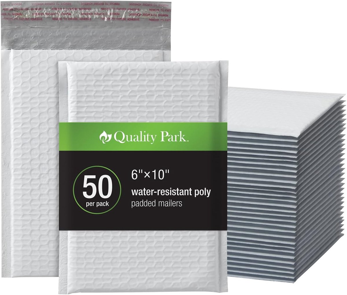 Bubble Enveloppen - Wit - 15,2 x 22,5 cm - Gewatteerde Polymailers, Waterbestendig, Zelfafdichtend - Voor Verzending