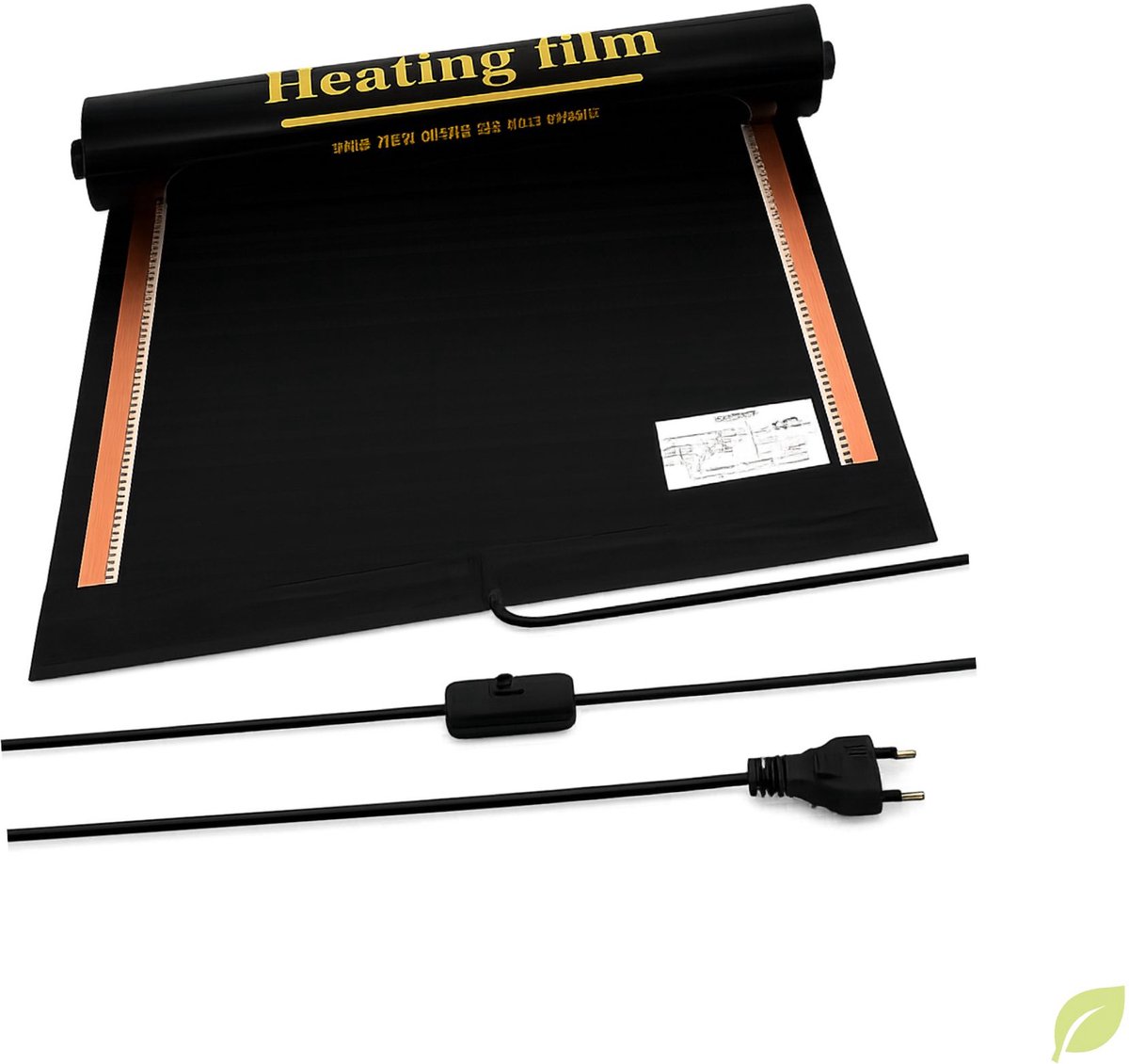 Durensa® caravan tapijtverwarming - aan/uit schakelaar -80*190 cm - 335 Watt