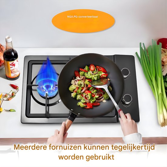 Camping kooktoestel - 4 pitjes - Gasfornuis - Propaan - Voor binnen en keuken - Met ingebouwde branders en thermokoppelbescherming — afbeelding 5