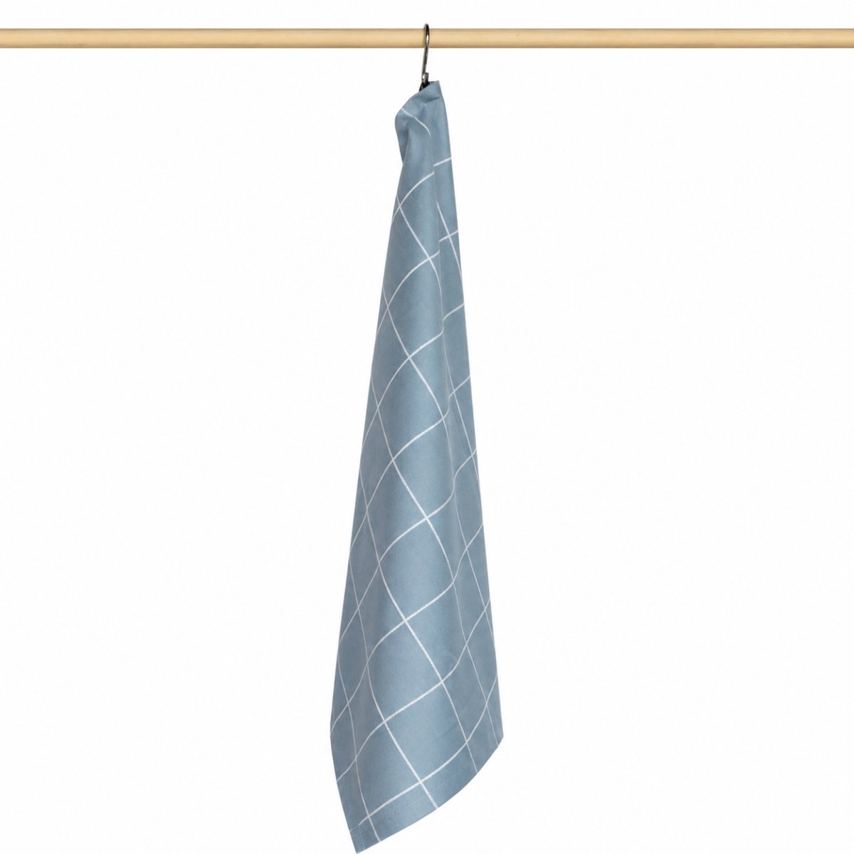 Jorzolino Theedoek Grote Ruit Grey Blue 65x65