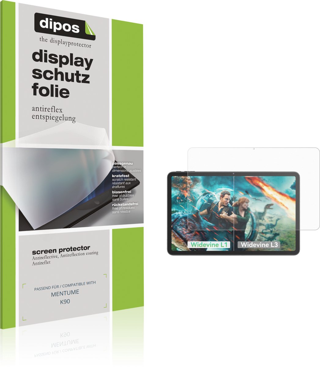 dipos – 2x Matte Beschermfolie geschikt voor MENTUME K90 | Krasbestendige & antireflecterende Screenprotector Ultra-Thin