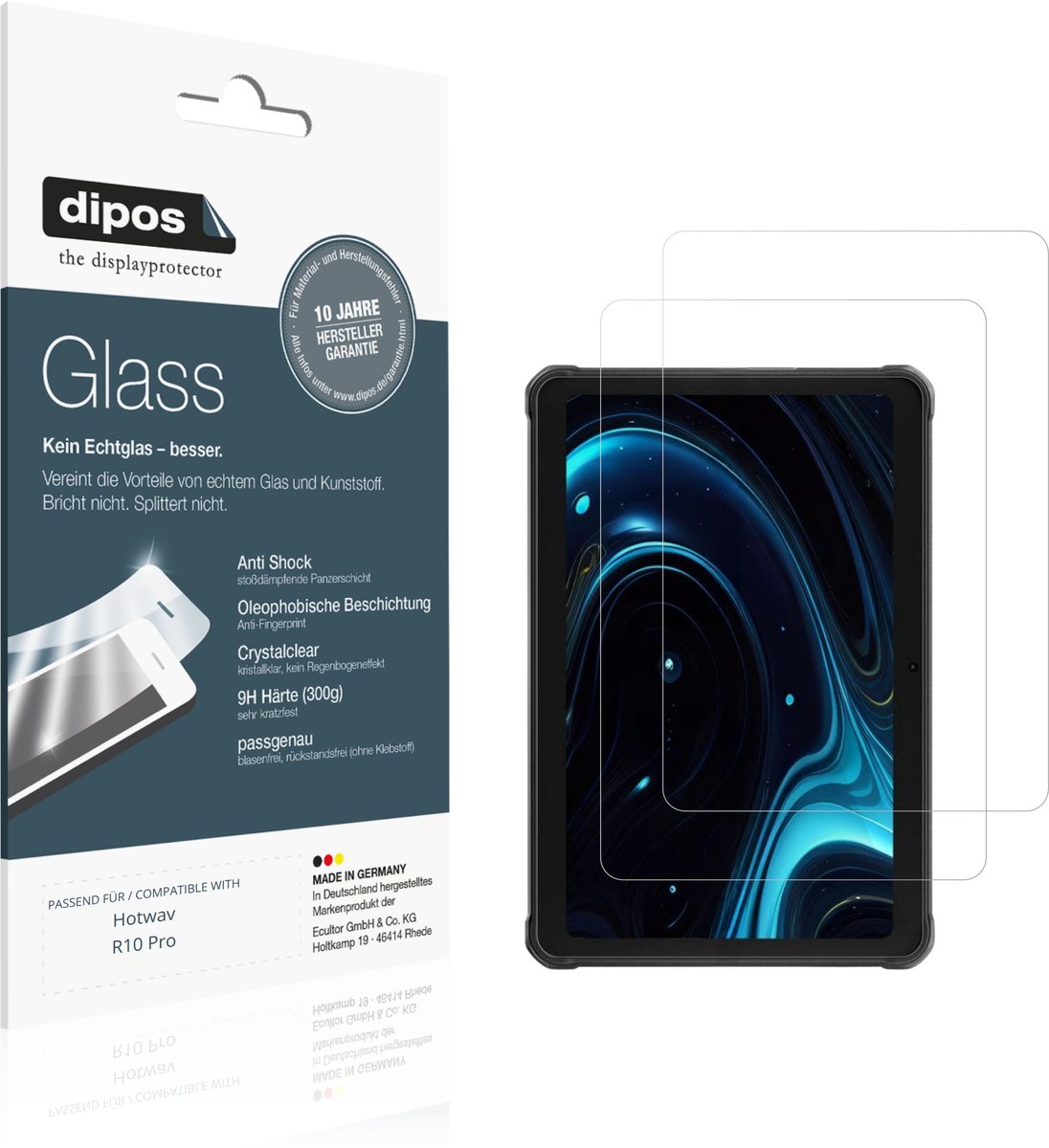 dipos – 2x Pantserfolie geschikt voor Hotwav R10 Pro | 9H Screenprotector
