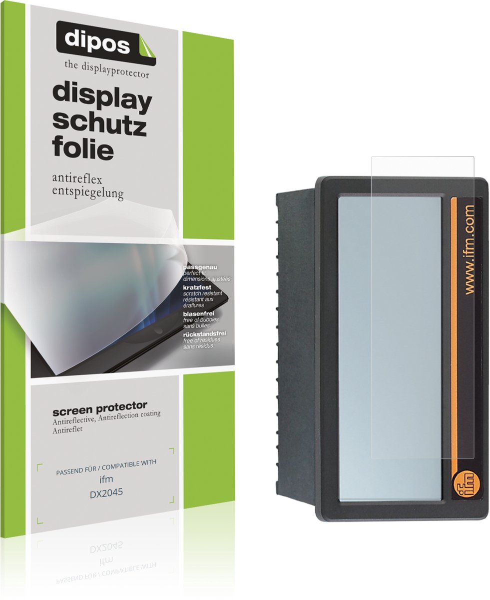 dipos – 2x Matte Beschermfolie geschikt voor ifm DX2045 | Krasbestendige & antireflecterende Screenprotector Ultra-Thin