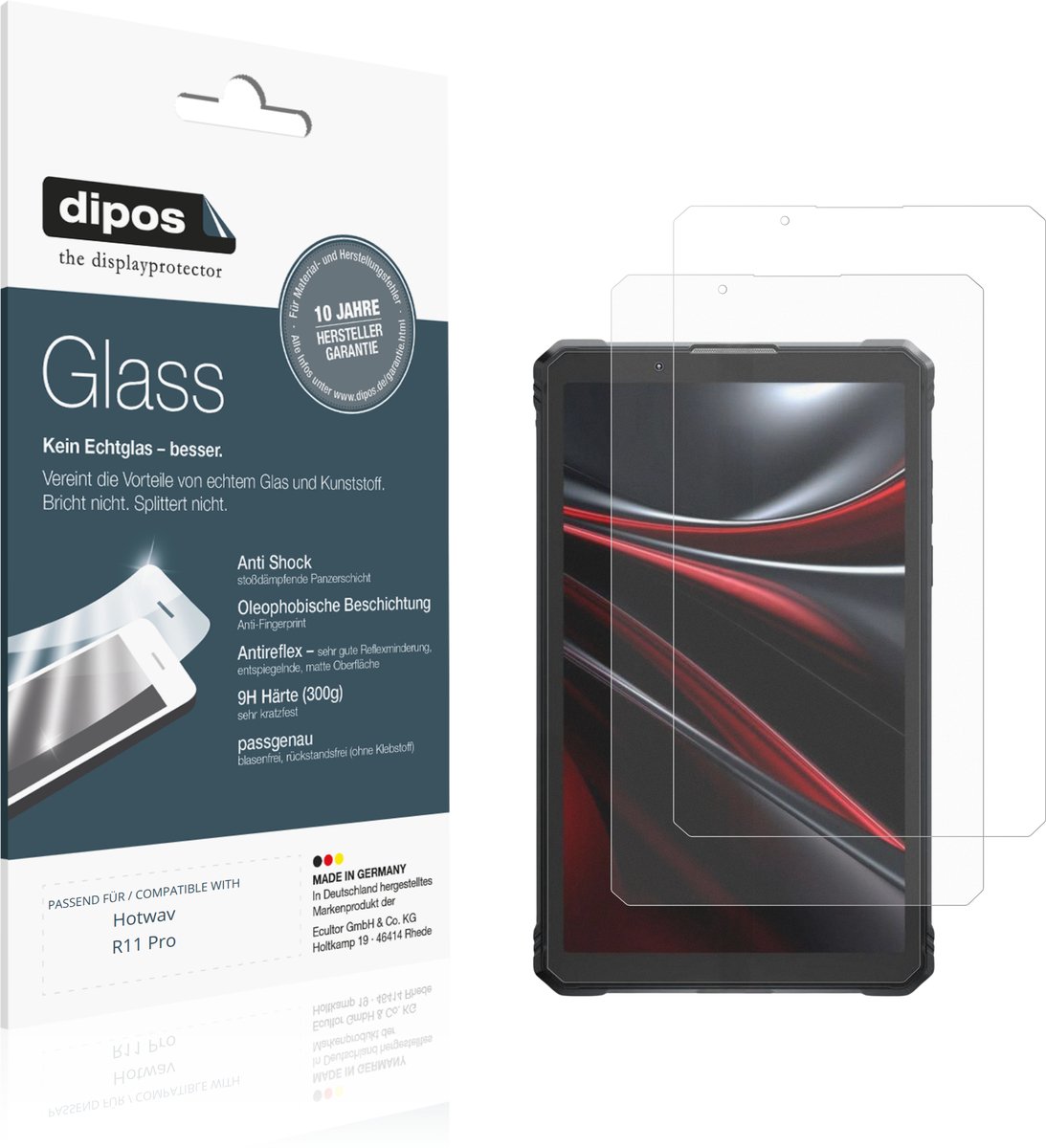 dipos – 2x Matte Pantserfolie geschikt voor Hotwav R11 Pro | 9H Screenprotector