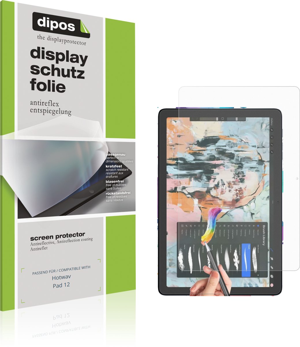 dipos – 2x Matte Beschermfolie geschikt voor Hotwav Pad 12 | Krasbestendige & antireflecterende Screenprotector Ultra-Thin