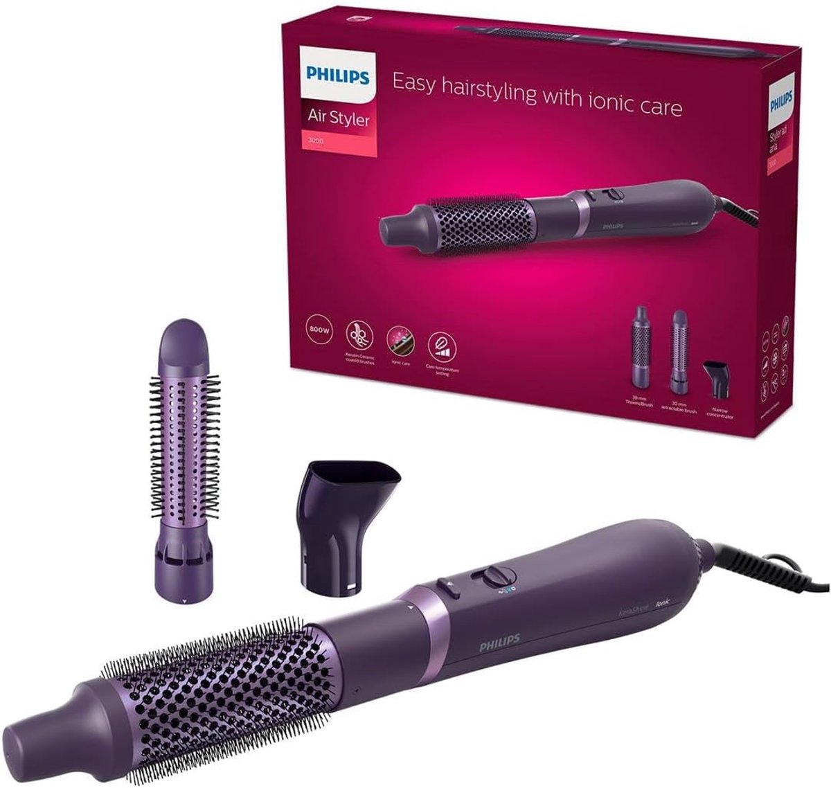 Bol.com Philips Series 5000 Airstyler - Fohnborstel - 38MM - BHA305/00 aanbieding