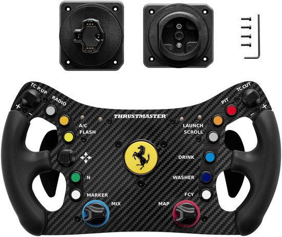 Thrustmaster T598 Servo Basis + Raceline Pedals III + Ferrari 488 Add-On - Sim Racing Bundle - PC - PS5 van Merkloos — afbeelding 2