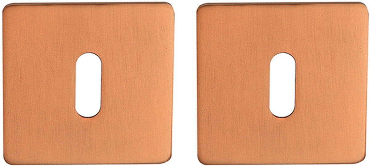 Sleutelrozet vierkant 55x3 mm ultra dunne rozet van 3mm brons geborsteld PVD gecoat