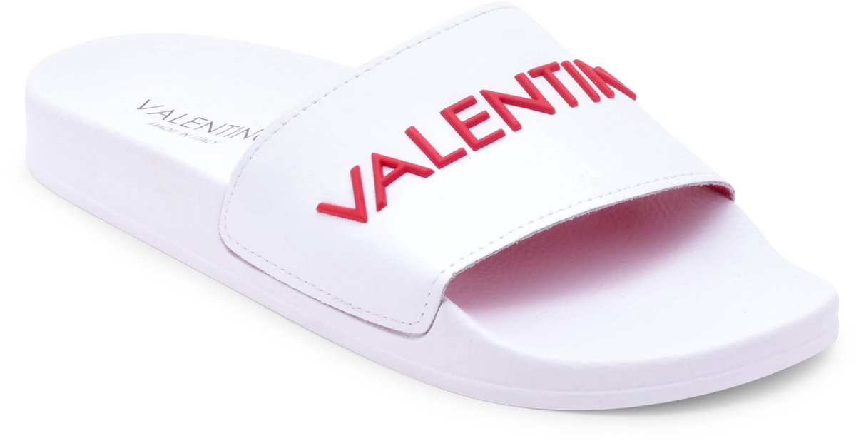 VALENTINO Heren Slipper Maat 41 - Wit / Rood