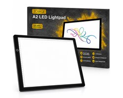 A2 Led Lichtbak voor Tekenen - 3 lichtsterktes - Zonder raster - Lightpad diamond painting – Lightpad A2 dimbaar - Lichtbak voor diamond painting Lichttafel speelgoed lichtbord - Led tekenbord kinderen en volwassenen – Sinterklaas voor grote kinderen