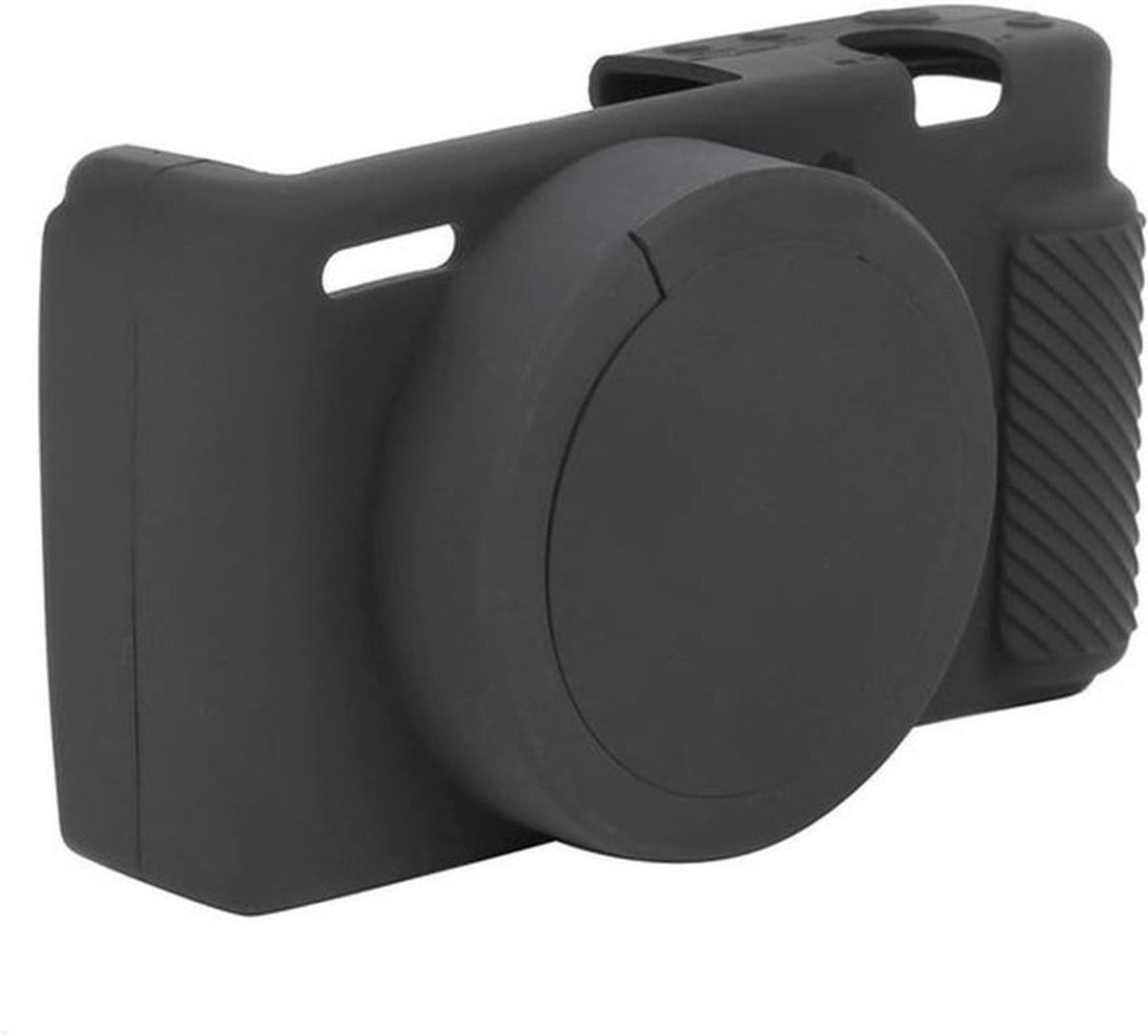Beschermende Silicone Hoes voor Digitale Camera, Geschikt voor ZV1 - Zwart, Schokbestendig en Waterdicht