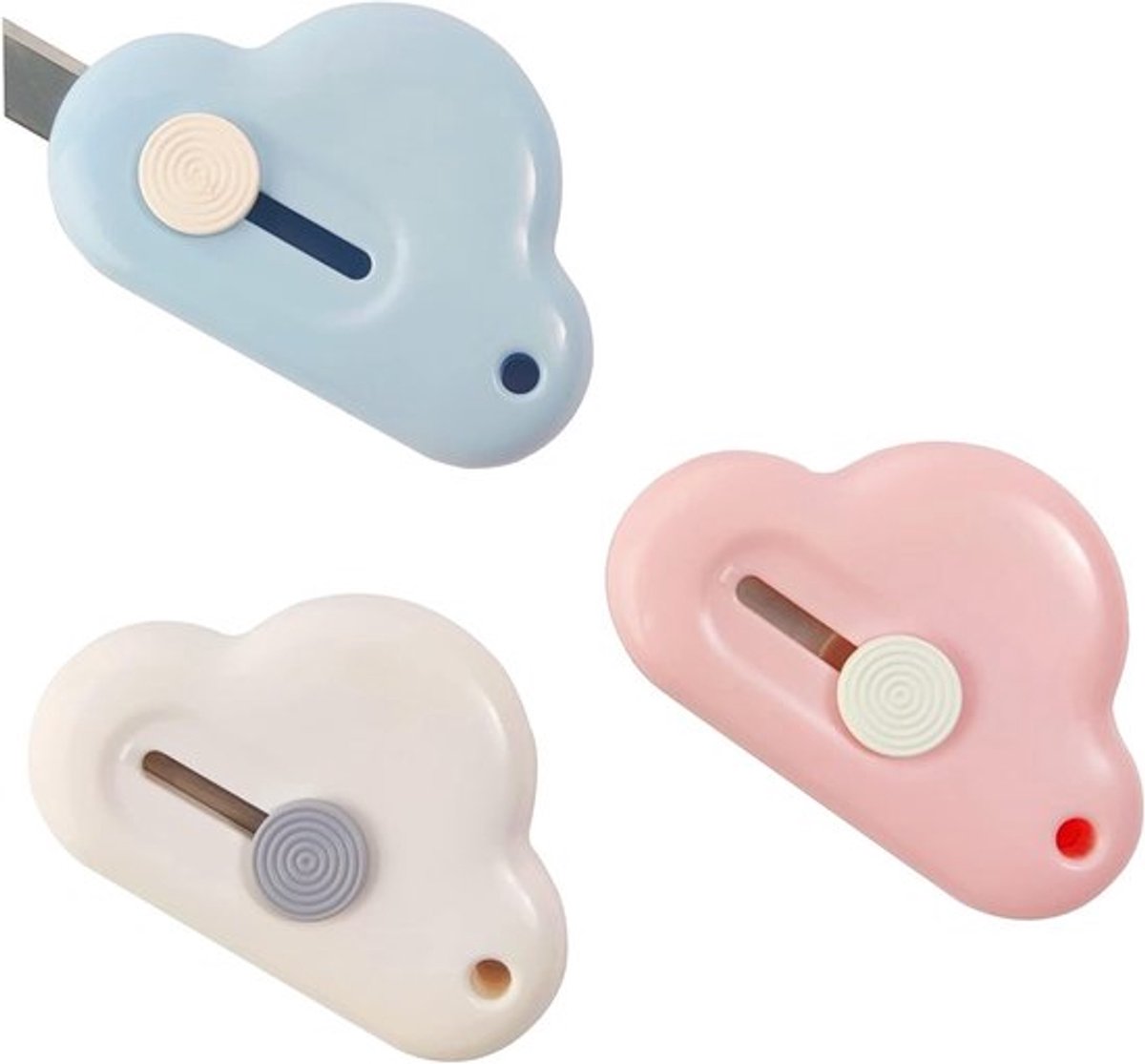 Compacte Mini Zakmes Set van 3 Stuks - Veiligheidsmes voor Papier, Knutselen en Kantoorbenodigdheden