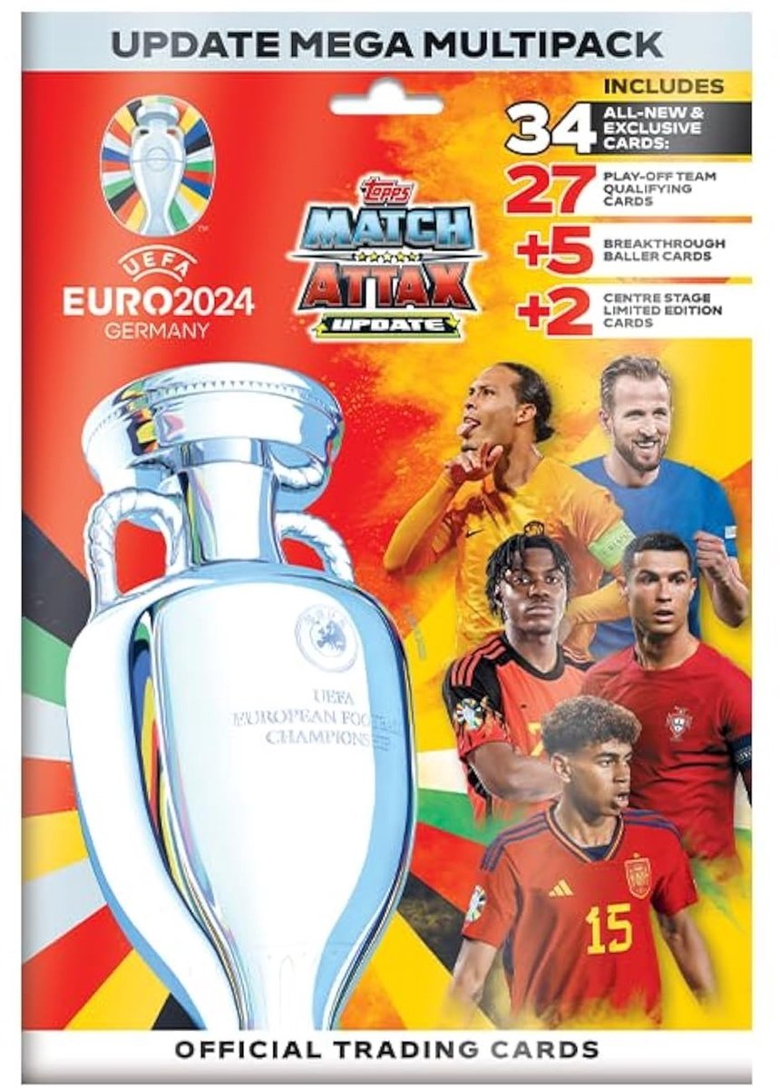 Solidchoice - Euro 2024 Match Attax Update Mega Multipack met 34 Nieuwe Kaarten
