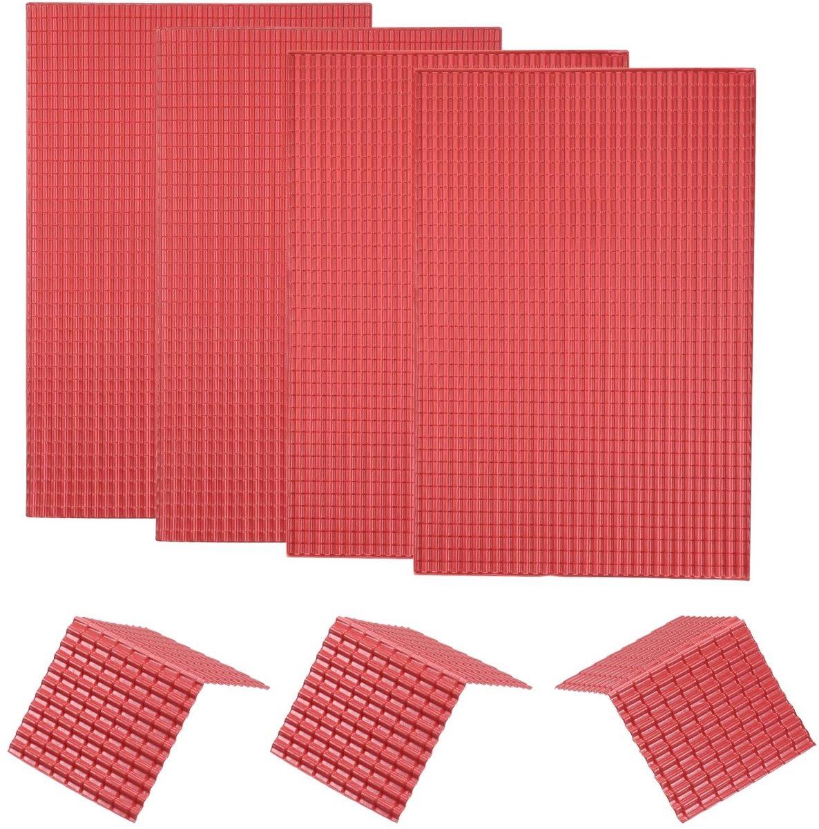 Solidchoice - Miniatuur Dakpannen Set voor Modelbouw (4 Stuks)
