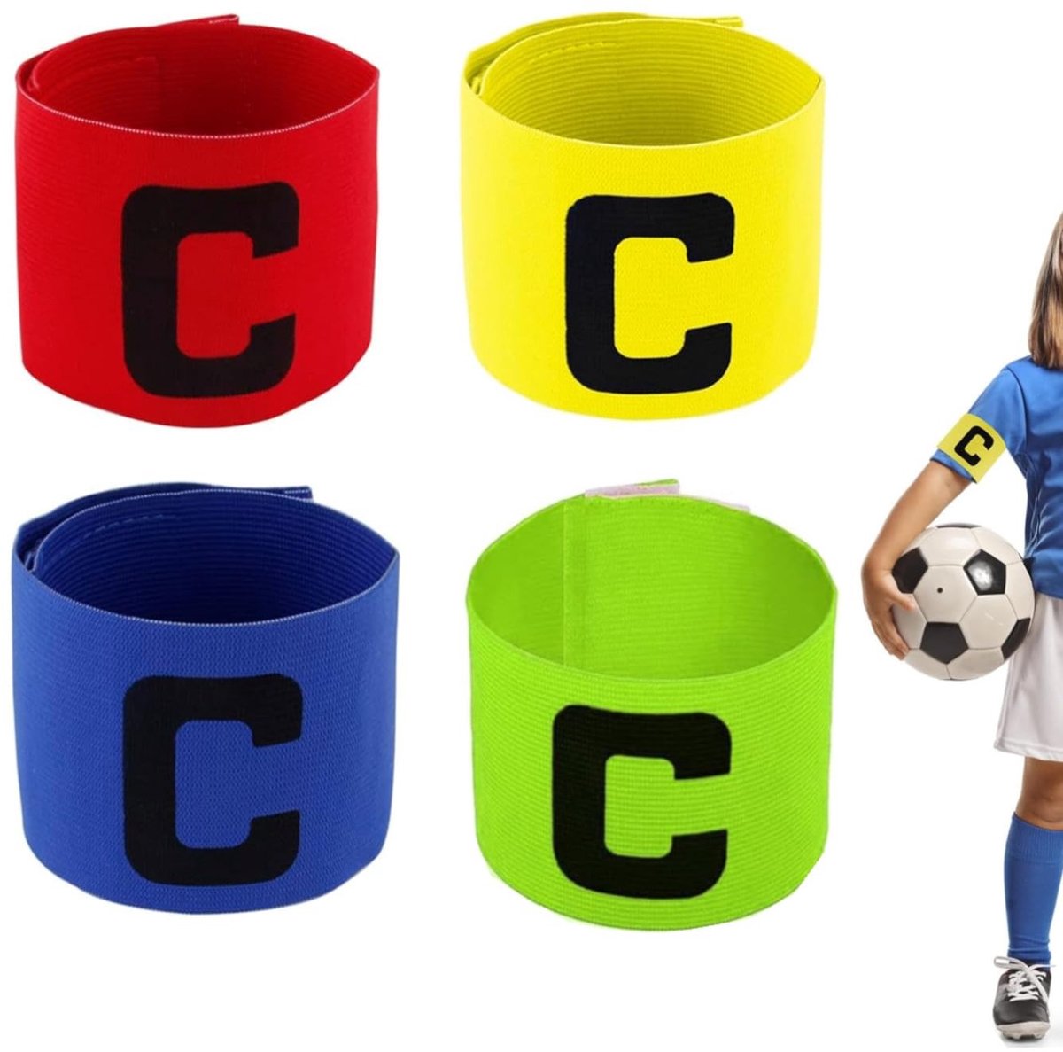 Solidchoice - Set van 4 Aanpasbare Kapiteinsbanden voor Sport