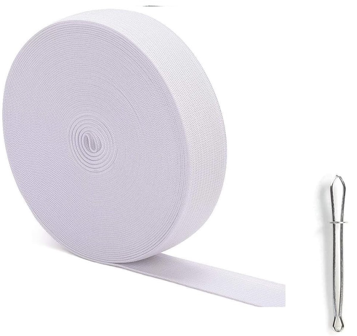 Solidchoice - Brede Witte Elastiekband voor Naaien 10 m