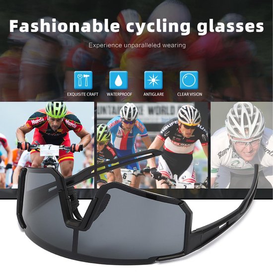 Solidchoice - 3-delige gepolariseerde Fietsbril voor Uniseks — afbeelding 2