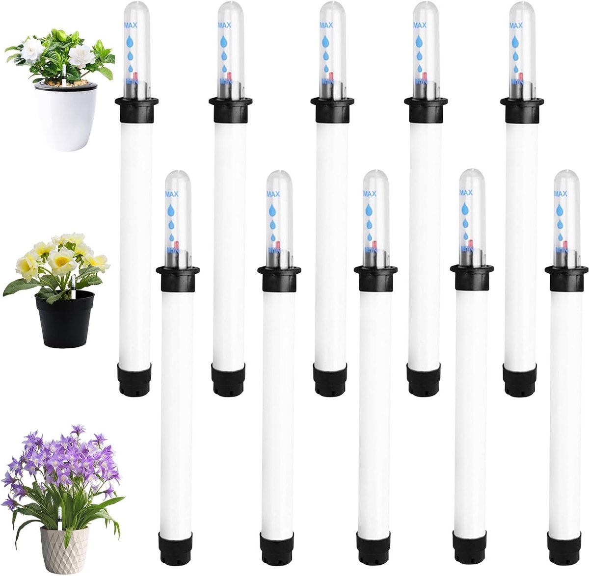 Water level indicators for plants, 10 pieces: 22.9 cm watering indicator plants, watering indicator indoor plants - ShopVlot