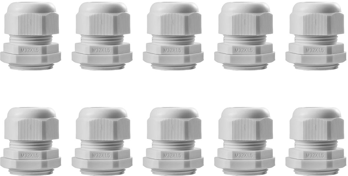 Cable Screw Connection M32 IP68 Waterproof Cable Gland Connectors for Outdoor Garden Control Box Branch Box Plastic - ShopVlot