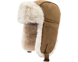 Clakllie Russian hat, winter, trapper hat, aviator hat, warm bomber hat, aviator hat, faux fur, ear flaps, windproof - ShopVlot