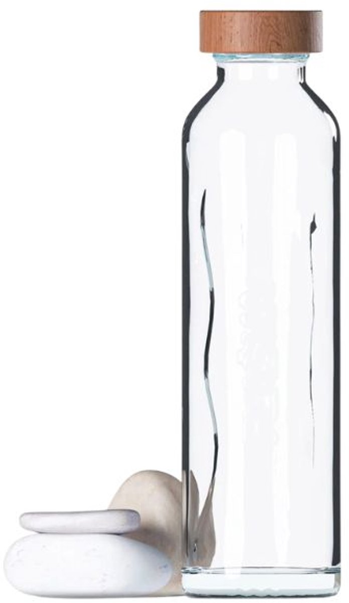 Flaska Pure - Glazen drinkfles - 500 ml - Glass & Vibe