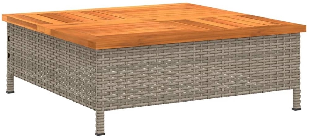 Solidchoice - Tuintafel van Poly Rattan en Acaciahout
