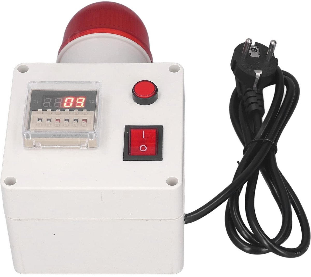 Solidchoice - Industriële Cyclus Timer Sirene - Alarm voor Productie - Wit - Hoge Nauwkeurigheid - Geluidsniveau 110 Decibels - 220V