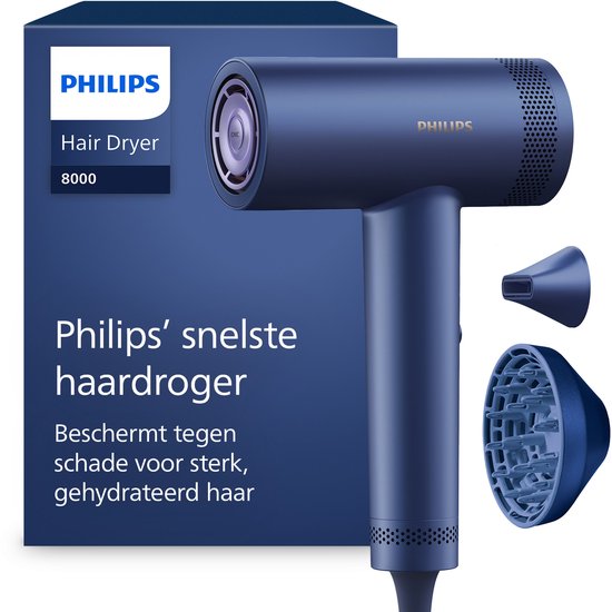 Philips Haardroger 8000 Series – Föhn – Blauw - BHD839/10 - Philips - €187,00