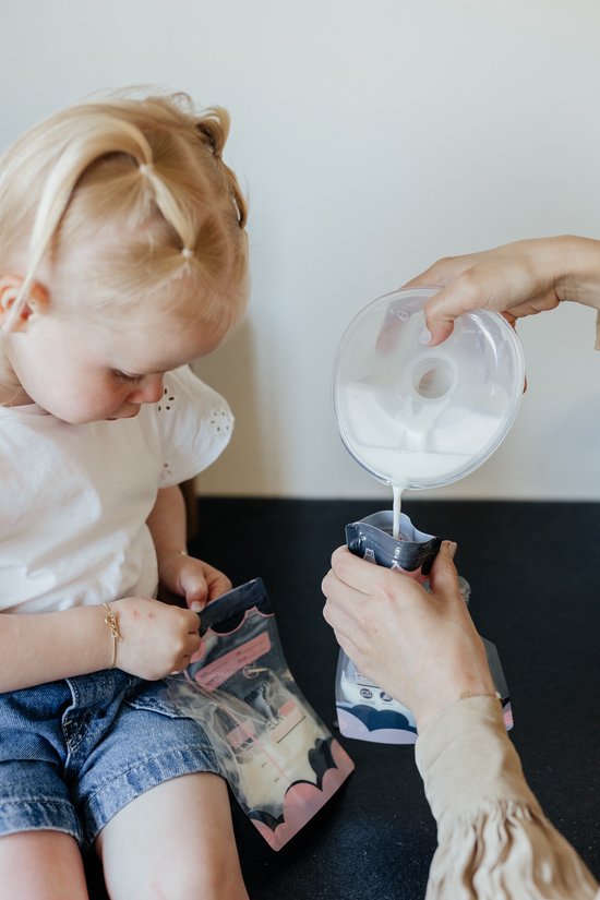 Mammie Moedermelk Bewaarzakjes - 200 Stuks 300ML - met Schenktuit - Extra Groot - BPA vrij - Borstvoeding Bewaarzakje van MAMMIE — afbeelding 5