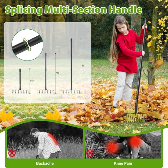 Solidchoice - Landscaping Rake Set 4 Stuks voor Tuinonderhoud van Solidchoice — afbeelding 3