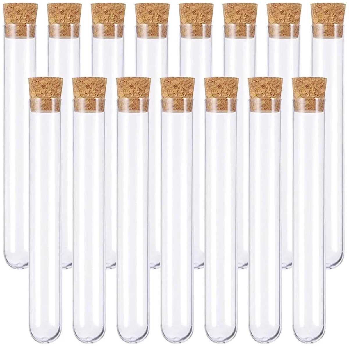 Solidchoice - Set van 15 Testbuizen met Kurken Stopper voor DIY Projecten