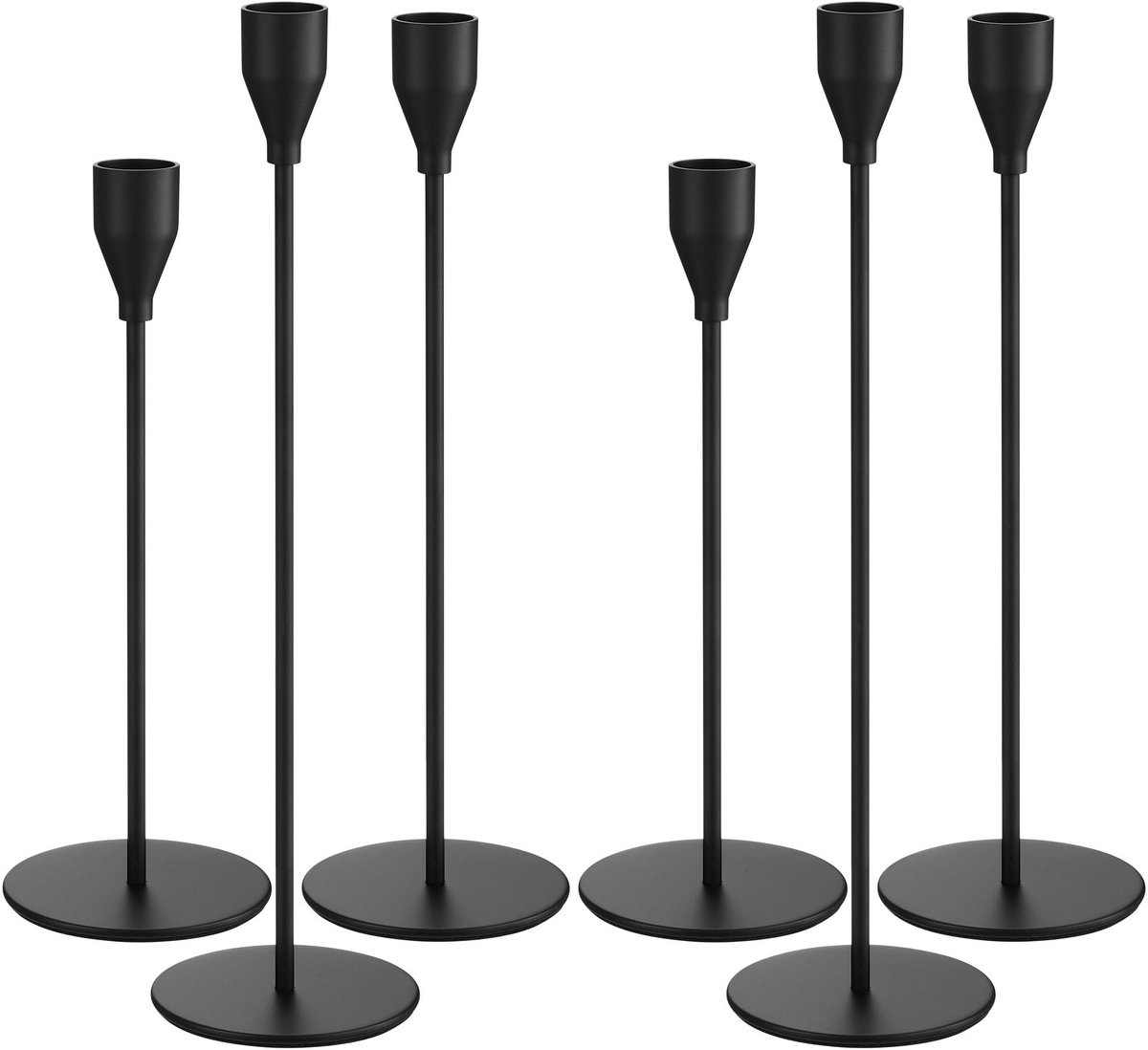 Solidchoice - 6-delige Metaal Kaarsenhouder Set - Elegante Decoratie voor Thuis en Evenementen