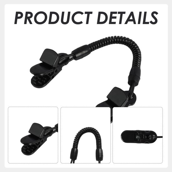 Verpakking met 4 hoedenhouders, windbescherming met intrekbare veerkabel, hoedenriemclip, geschikt voor golf, vissen, boottochten en zeilen, zwart — afbeelding 4