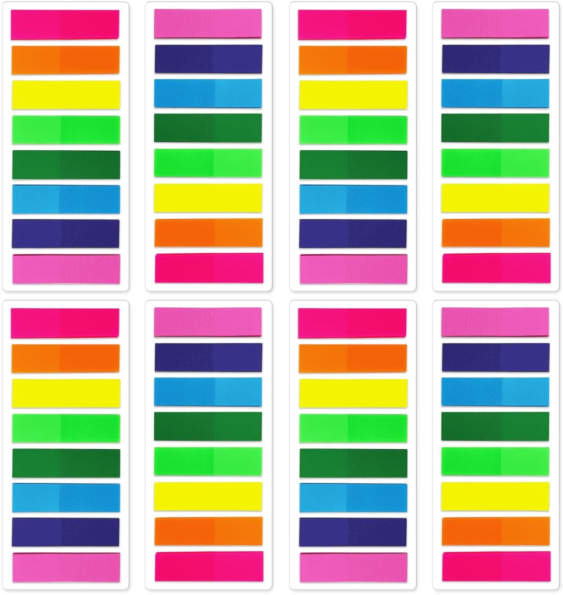 Solidchoice - 1600 Stuks Zelfklevende Blokjes in 8 Kleuren