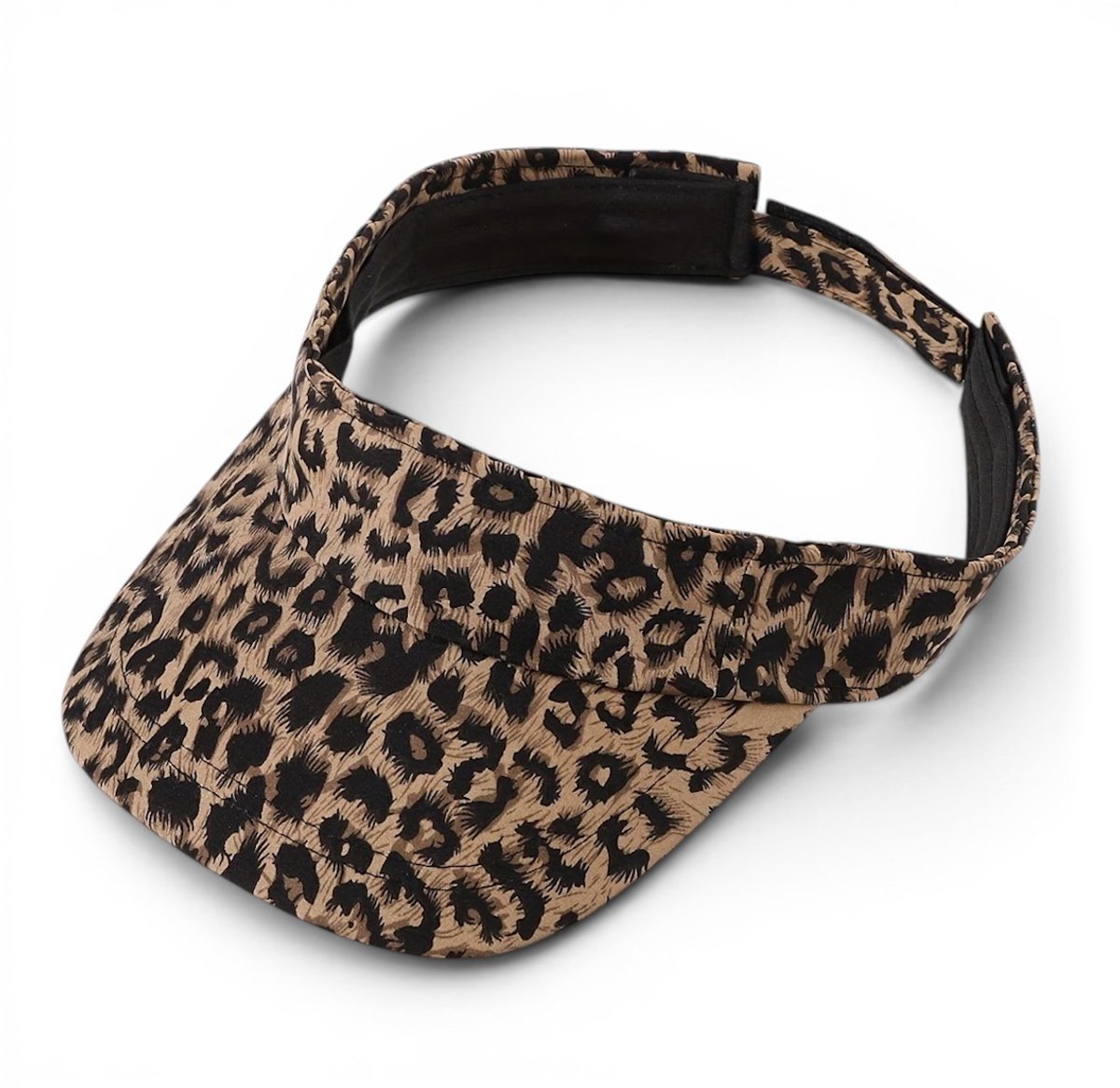 Zonneklep - Luipaard Bruin | Polyester | Klittenbandsluiting | 54-59 cm | Fashion Favorite