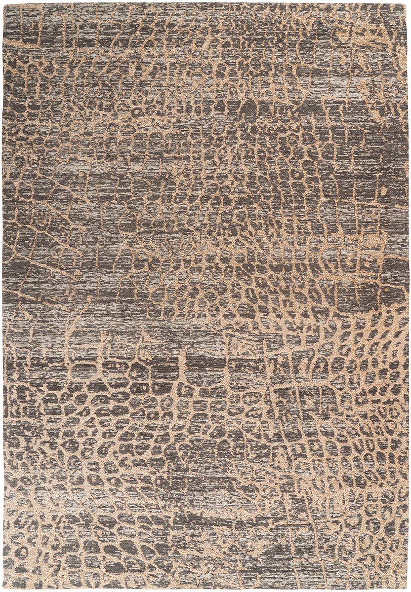 Padiro laagpolig vloerkleed 120 x 170 cm - beige - modern abstract design - geschikt voor vloerverwarming - van polyester