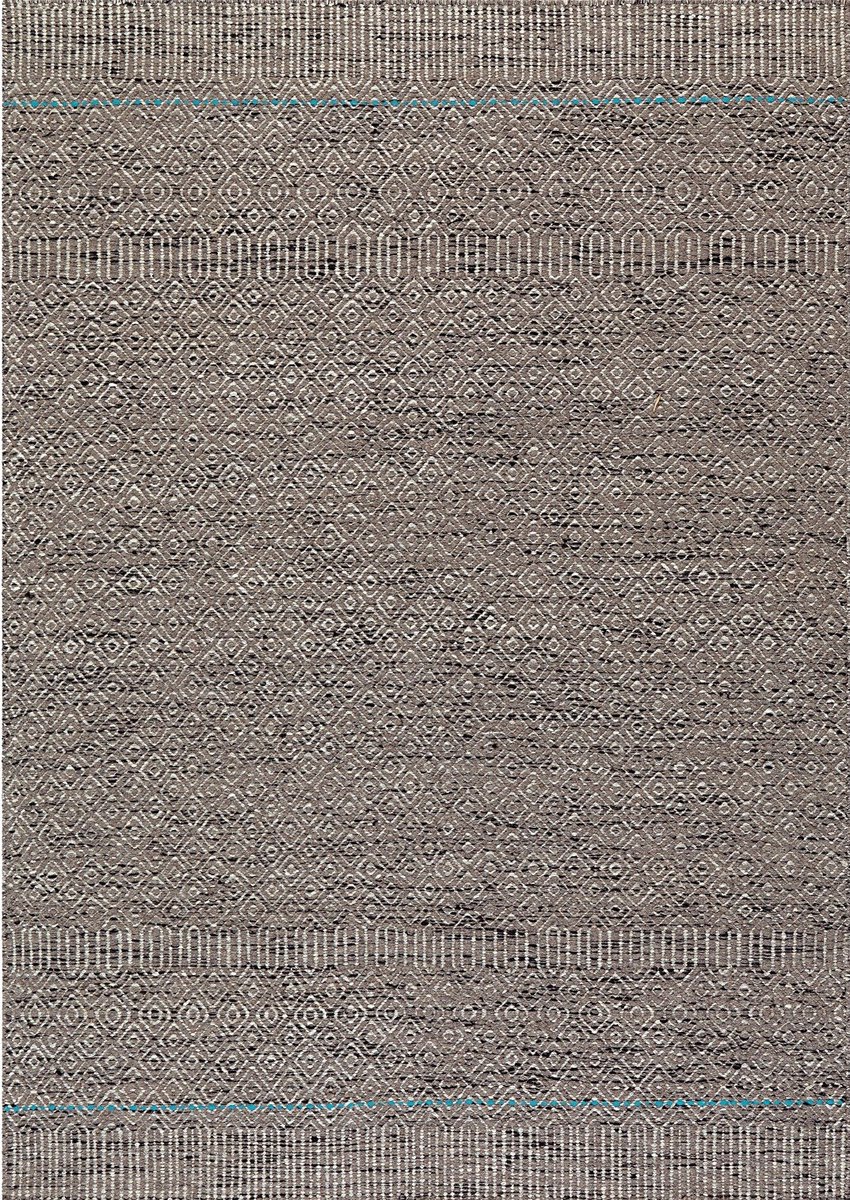 Padiro laagpolig vloerkleed 90 x 160 cm - grijs - vintage patroon - geschikt voor vloerverwarming - van viscose en wol