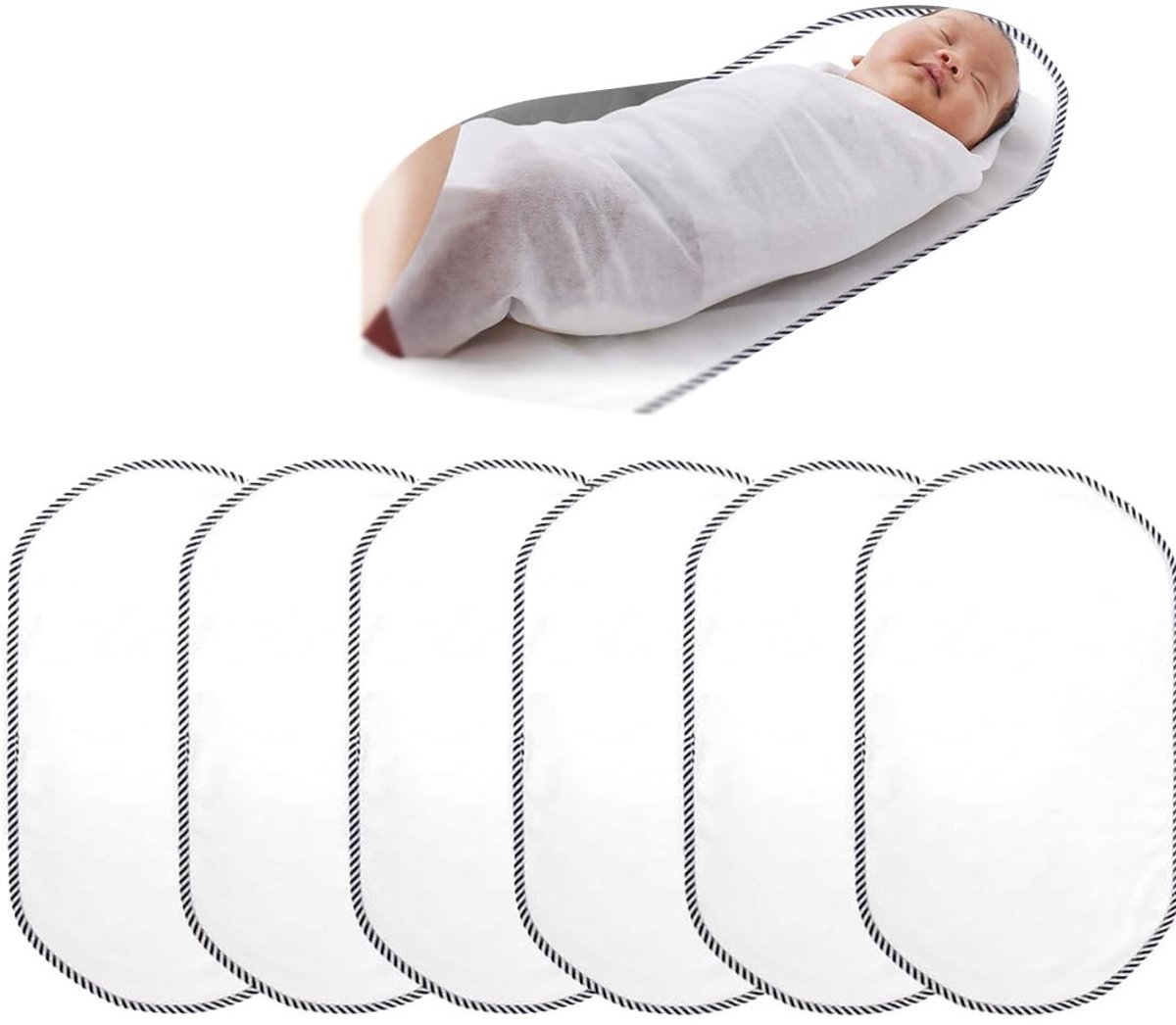 Solidchoice - Set van 6 Waterdichte Baby Verschoonmatjes van Bamboe