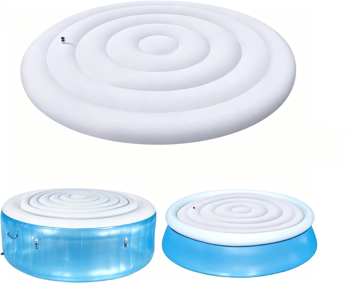 Bubbelbad Accessoires - Opblaasbare Hoes 160cm - Energiezuinige Thermo Afdekking - Geschikt voor Ronde Jacuzzi's - Buiten Gebruik