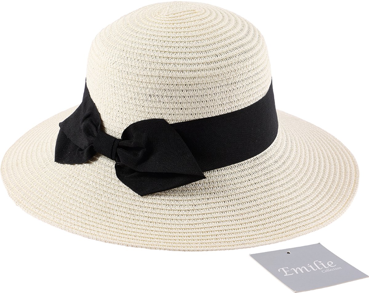 Emilie collection - hoed - riet - creme wit - bruiloft - strandhoed - zomerhoed