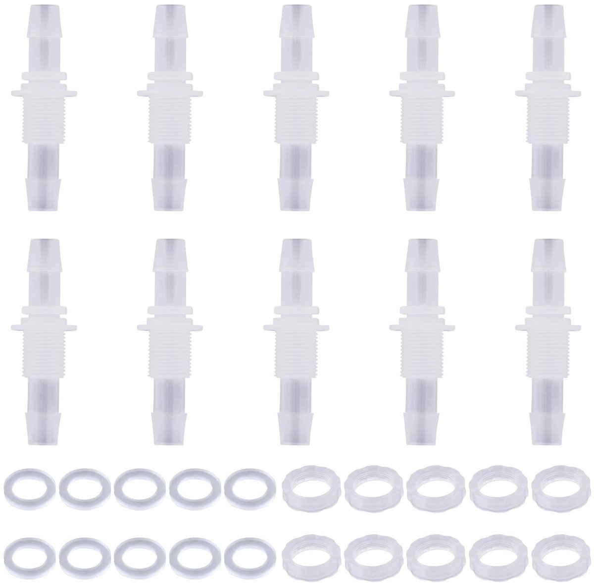 Solidchoice - 10-delige Bulkhead Fittingen Set voor Tuin en Aquariums