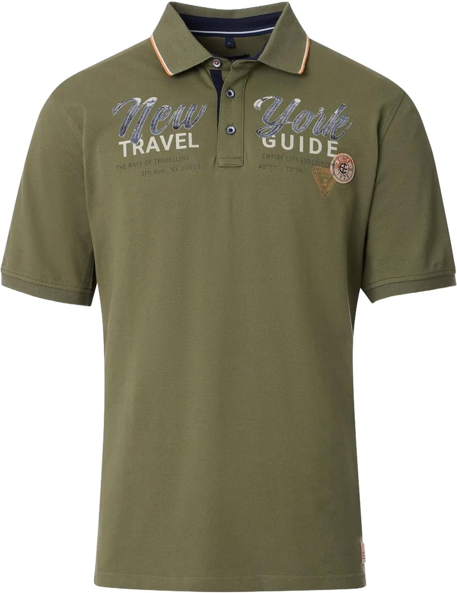 CASA MODA comfort fit heren polo - groen